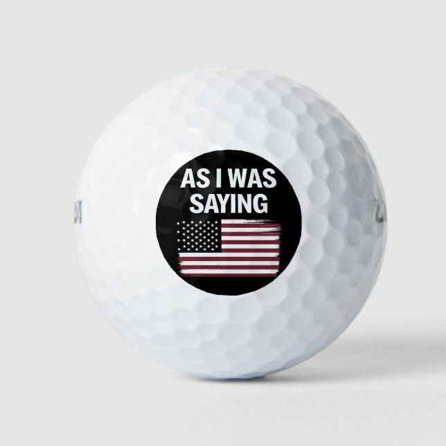 Pelotas De Golf Mientras Decía Divertido Trump Político 2024 (Anverso)