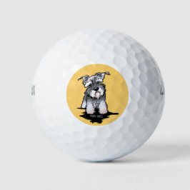 Pelotas De Golf Mini Schnauzer KiniArt