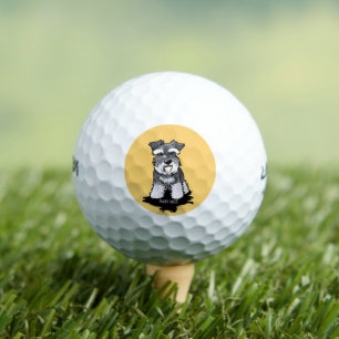 Pelotas De Golf Mini Schnauzer KiniArt