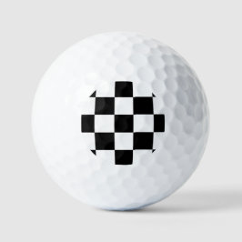 Pelotas De Golf Minimalista Retro Cuadros – Streetwear Monocromo