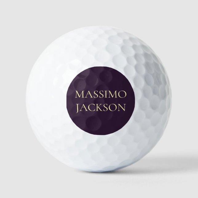 Pelotas De Golf Mínimo moderno púrpura oscuro (Anverso)