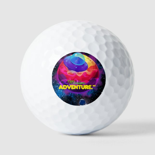 PELOTAS DE GOLF MISIÓN Y AVENTURA (Anverso)