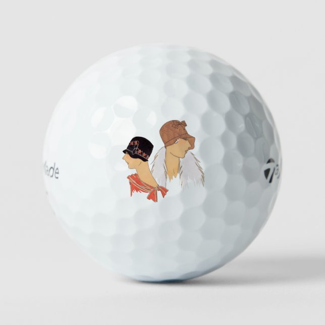 Pelotas De Golf Moda femenina de los años 20 (Anverso)