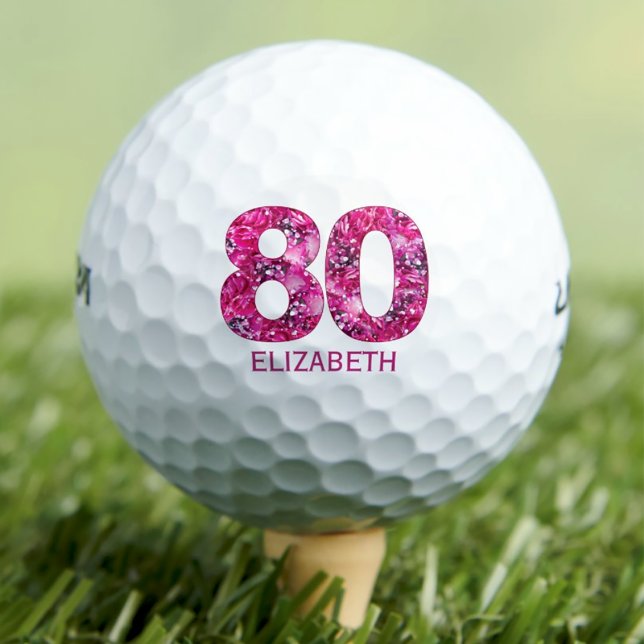Pelotas de golf modernas para el 80 cumpleaños con (Subido por el creador)