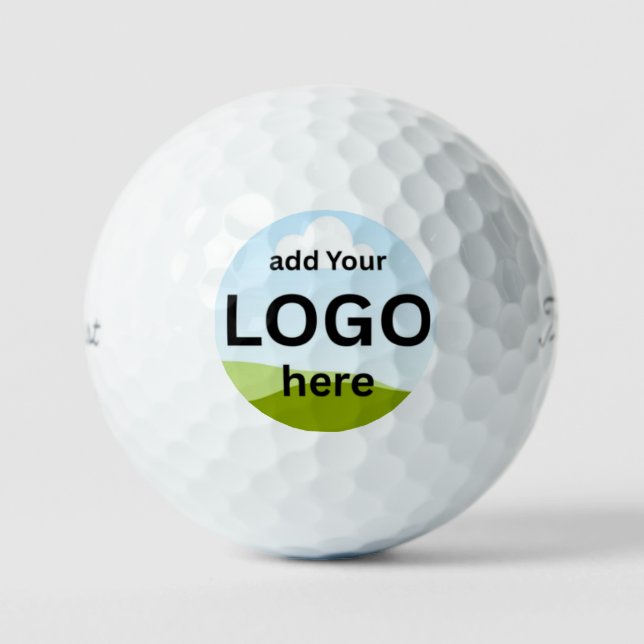 Pelotas de Golf Modernas Personalizadas con tu Log (Anverso)