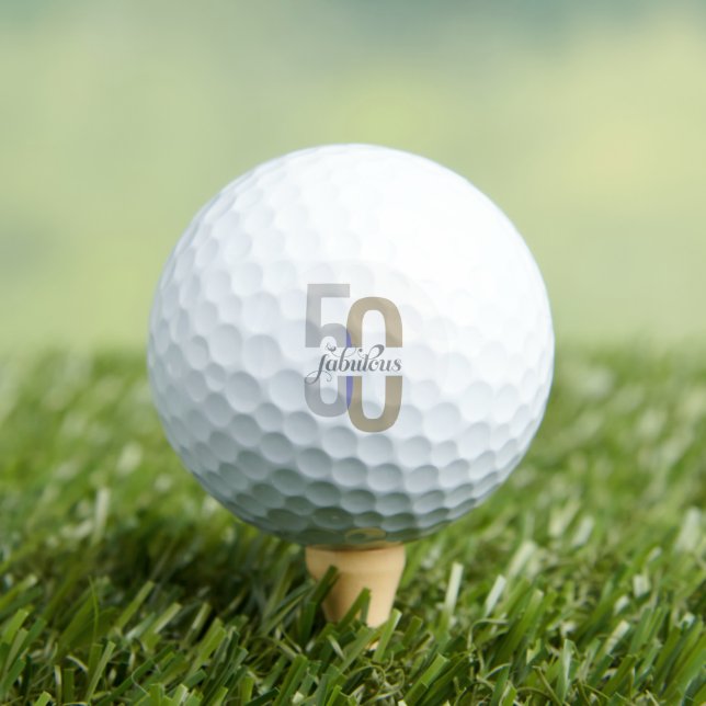 Pelotas De Golf Moderno 50 y fabuloso 50 cumpleaños elegante (Camiseta in situ)