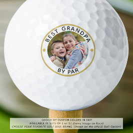 Pelotas De Golf Moderno BEST GRANDPA BY PAR Photo Personalized