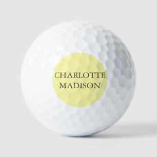 Pelotas De Golf Moderno Simple Crema Minimalista Sencillo Nombre