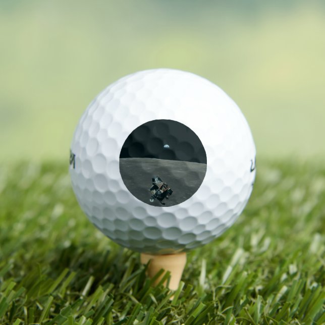 Pelotas De Golf Módulo Lunar Apolo y salida de la Tierra sobre la  (Camiseta in situ)