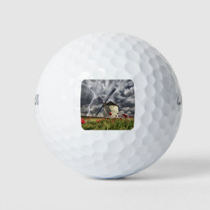 Pelotas De Golf Molino De Viento En Tormenta