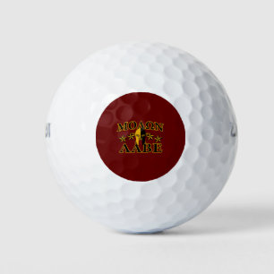 Pelotas De Golf Molon Labe Guerrero Espartano 5 estrellas Borgoña