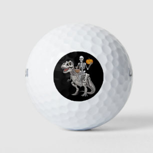Pelotas De Golf Momia de esqueleto montando Dinosaurio T rex Hallo
