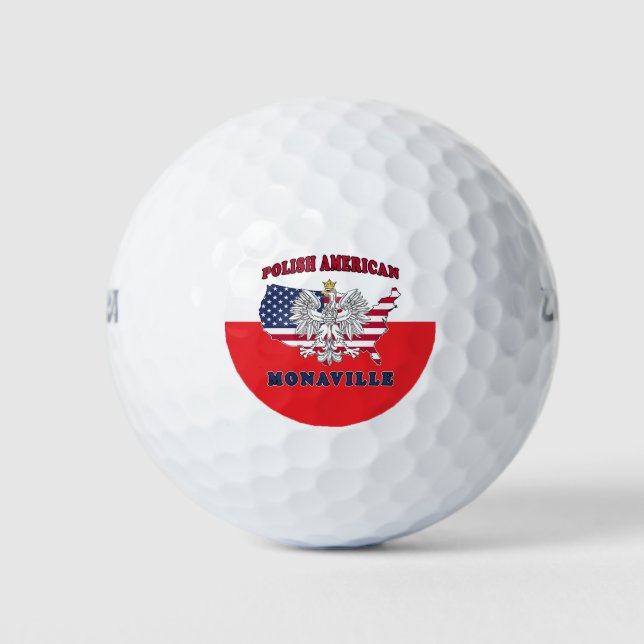 Pelotas De Golf Monaville Texas Polaco Americano (Anverso)