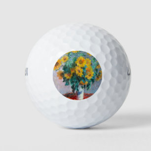 Pelotas De Golf Monet France Bouquet Sunflowers Impresionista Peop