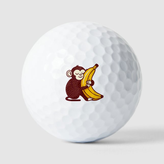 Pelotas De Golf Monkey Love Banana (Anverso)