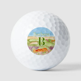 Pelotas De Golf Monogram  Golf Course by the Beach