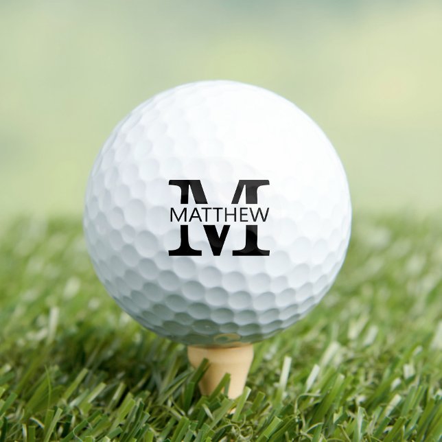 Pelotas De Golf Monogram Name with Initial (Subido por el creador)