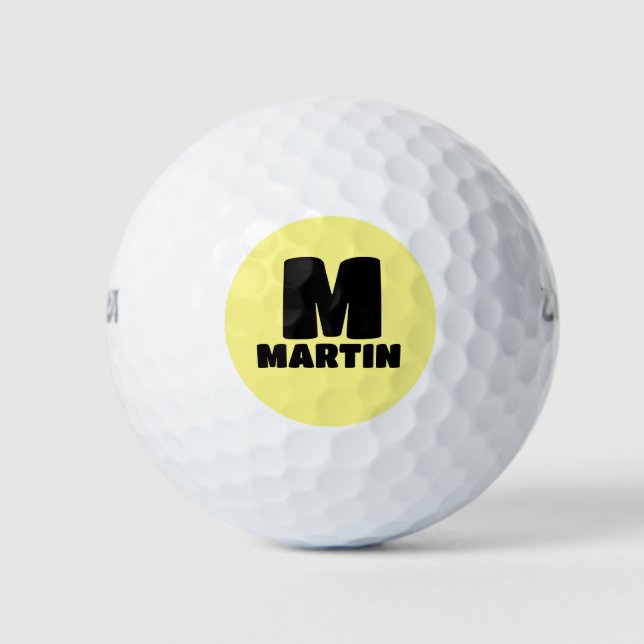 PELOTAS DE GOLF MONOGRAM PERSONALIZADO BOLD GOLF BALLS (Anverso)