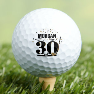 Pelotas De Golf Monograma 30 cumpleaños