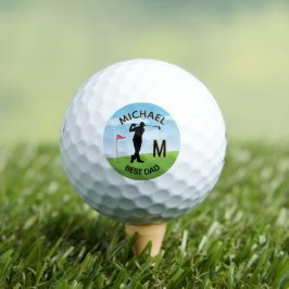 Pelotas De Golf Monograma 3D de Golfer Best Dad