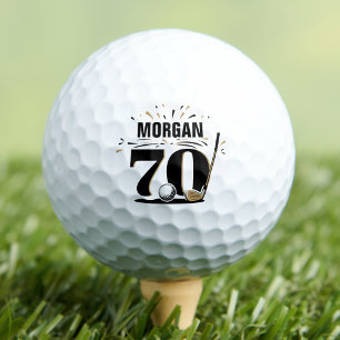Pelotas De Golf Monograma 70 cumpleaños