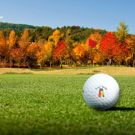 Pelotas De Golf Monograma A amarillo morado verde rojo