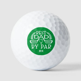 Pelotas De Golf Monograma al mejor papá por el Día del Par Padre