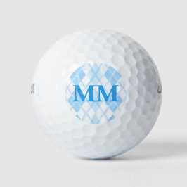 Pelotas De Golf Monograma azul inicial