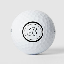 Pelotas De Golf Monograma Blanco con Puntos