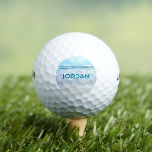 Pelotas De Golf Monograma California Beach Coastal Ocean Photo