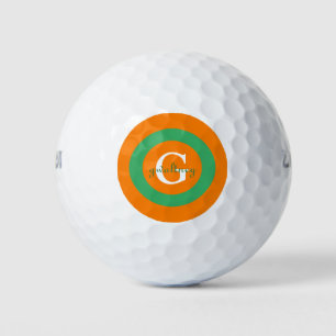 Pelotas De Golf Monograma con nombre Personalizado-