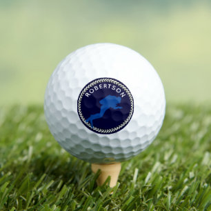 Pelotas De Golf Monograma costero náutico Buceador Scuba
