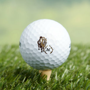 Pelotas De Golf Monograma de camello bacteriano caprichoso