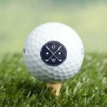 Pelotas De Golf Monograma de clubes de golf azul oscuro<br><div class="desc">Bolas de golf monogramadas personalizadas perfectas para regalos de navidades,  día del padre,  regalos de cumpleaños,  etc.</div>