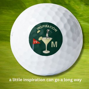 Pelotas De Golf Monograma de Cocktail divertido e inspirador para
