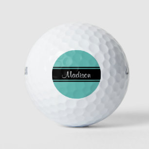 Pelotas De Golf Monograma de código de barras negras Verde azulada