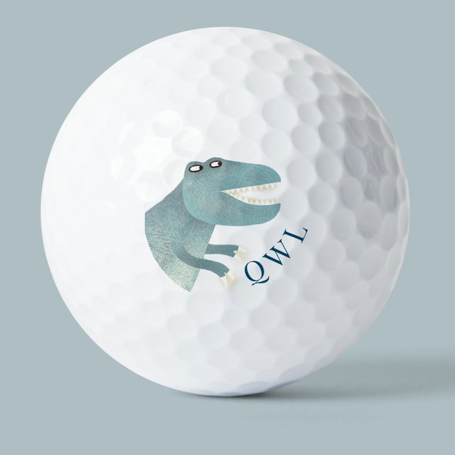 Pelotas De Golf Monograma de dinosaurio cutáneo T-Rex (Subido por el creador)