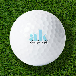 Pelotas De Golf Monograma de firma retro