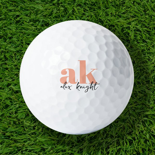 Pelotas De Golf Monograma de firma retro (Subido por el creador)