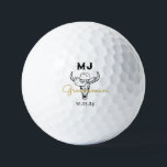 Pelotas De Golf Monograma de Groomsmen personalizado del país<br><div class="desc">Regalos personalizados para los padrinos con tema de vaquero del oeste. Decorada con gorra de vaquero con letra occidental vintage. El texto y el color de fondo son editables utilizando la herramienta de diseño para que se ajuste a su ocasión. Obtén este regalo de personalizar para boda, despedida de soltero,...</div>