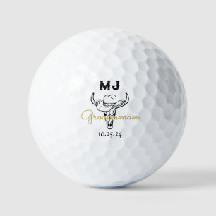Pelotas De Golf Monograma de Groomsmen personalizado del país