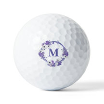 Monograma de la guirnalda morada