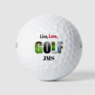 Pelotas De Golf Monograma de Live Love Golf
