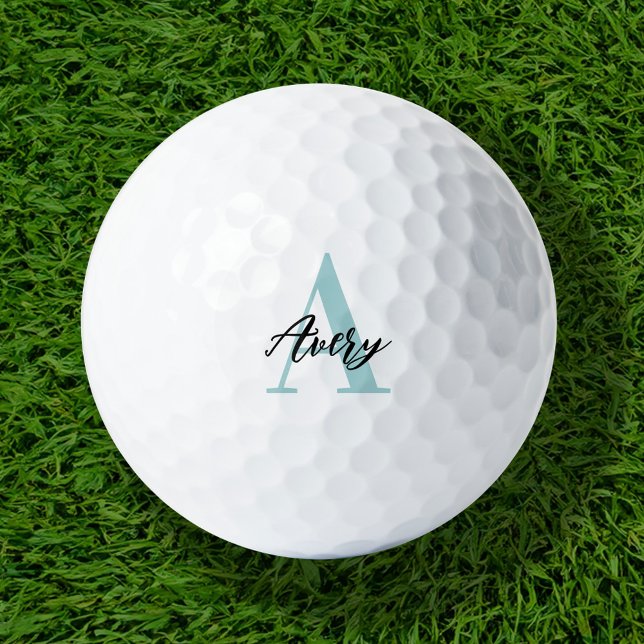 Pelotas De Golf Monograma de moda con superposición de nombres de  (Subido por el creador)