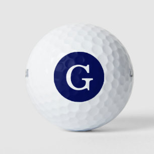 Pelotas De Golf Monograma de Navy Blue White 1I