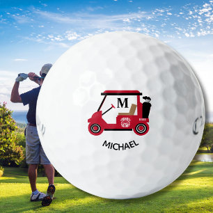 Pelotas De Golf Monograma de nombre personalizado para carrito de 