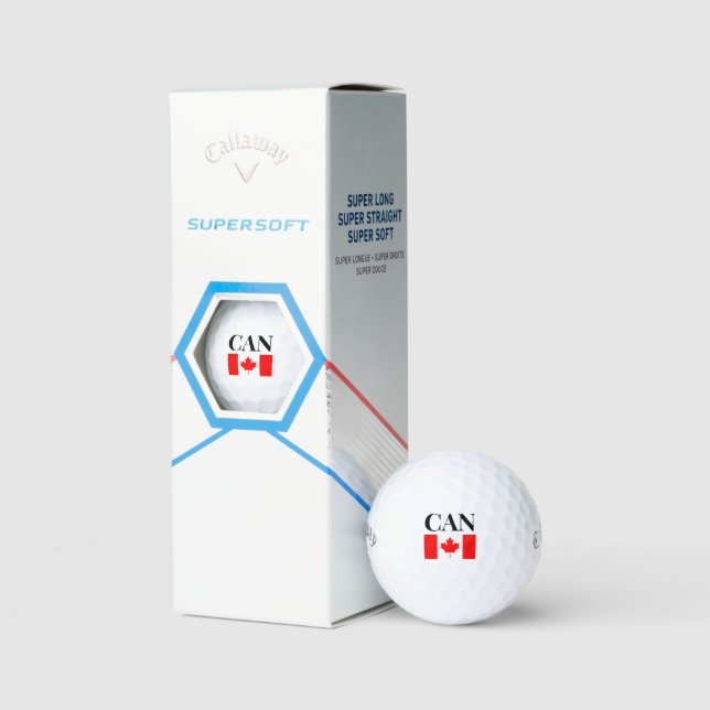 Pelotas De Golf Monograma de personalizado Bandera canadiense Call (Embalaje)