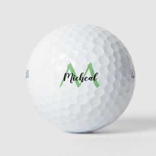 Pelotas De Golf Monograma de sabios personalizado Añadir nombre