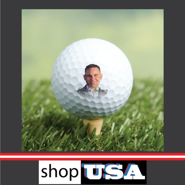 Pelotas De Golf Monograma de selfie crea tu propia foto asombrosa (Subido por el creador)