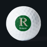 Pelotas De Golf Monograma de tres capas personalizado con golf de<br><div class="desc">UNA CAPA ÚNICA DEL MONOGRAMA. Vean de cerca y verán tres colores, lo que le da la sensación de profundidad. Personalizado adicionalmente con el nombre. Idea especial para un regalo o para que lo disfrutes por ti mismo. Si tiene alguna pregunta de diseño o una solicitud especial, envíe un correo...</div>
